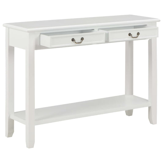 249900 vidaXL Console Table White 110x35x80 cm Wood