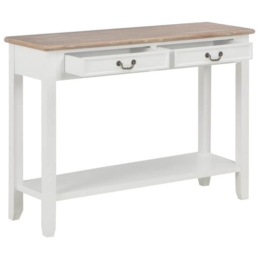 249901 vidaXL Console Table White 110x35x80 cm Wood