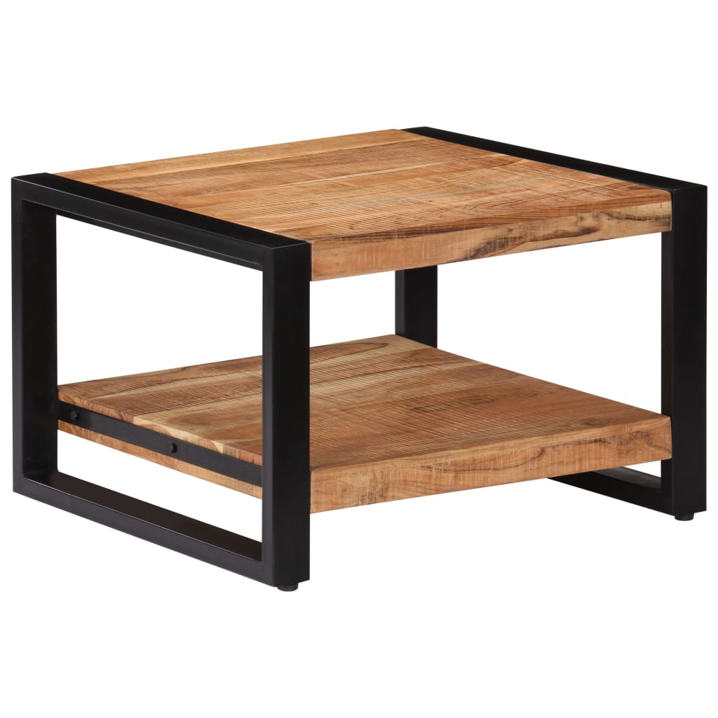 vidaXL Coffee Table | Brown | Solid Acacia wood | 60x60x40 cm | Industrial
