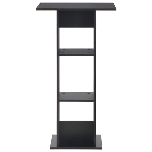 vidaXL Bar Table Black 60x60x110 cm