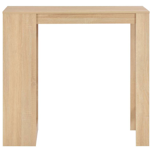 280213 vidaXL Bar Table with Shelf Oak 110x50x103 cm