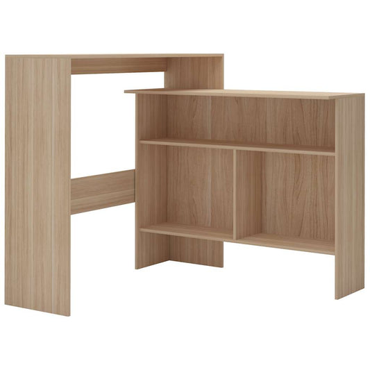 280219 vidaXL Bar Table with 2 Table Tops Oak 130x40x120 cm