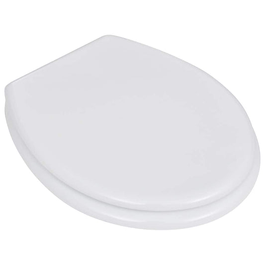 vidaXL Toilet Seats with Lids 2 pcs MDF White