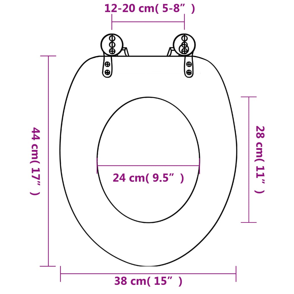 vidaXL Toilet Seats with Lids 2 pcs MDF Sea Star