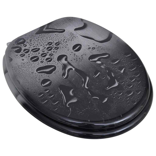 vidaXL Toilet Seats with Lids 2 pcs MDF Water