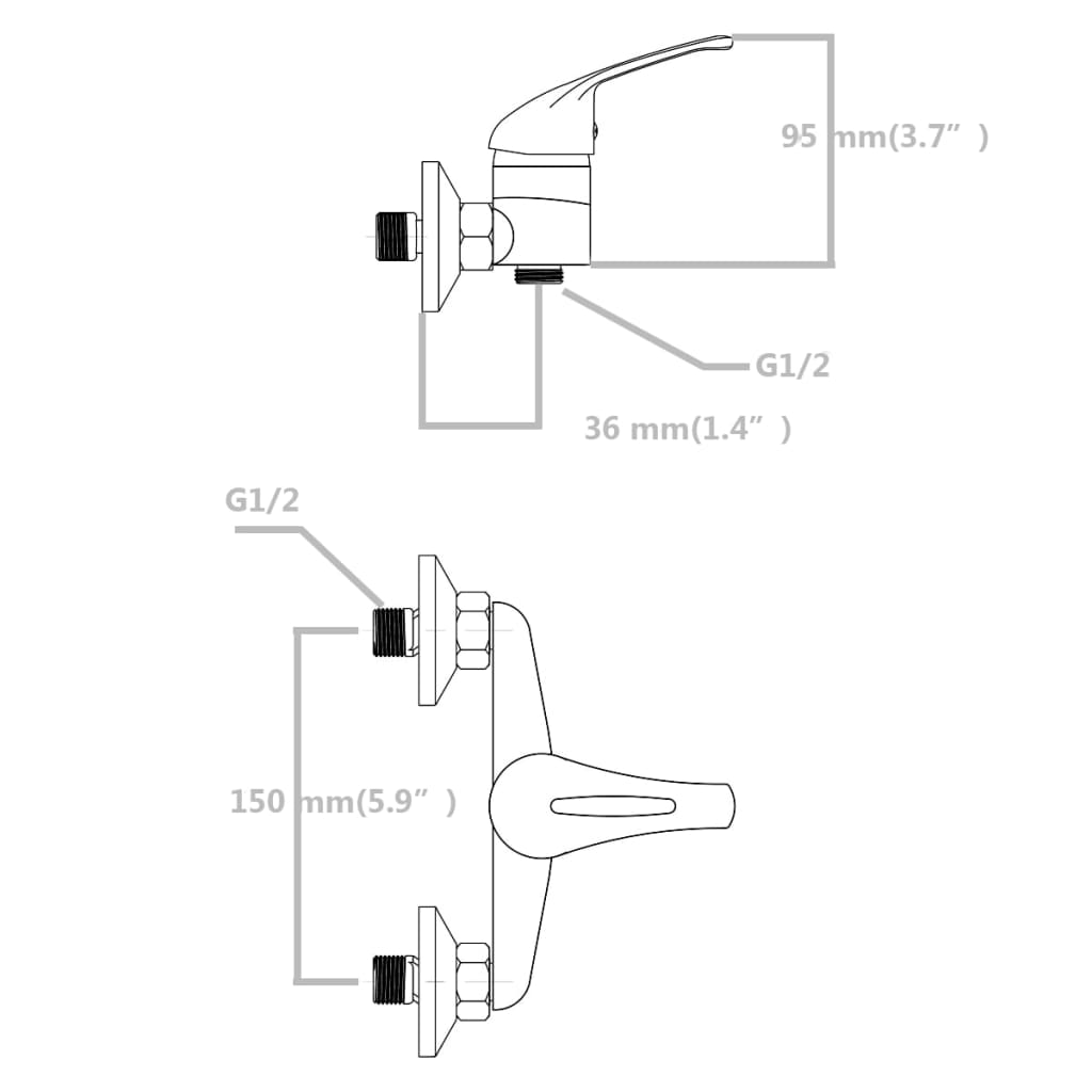 vidaXL Mixer Showers 2 pcs