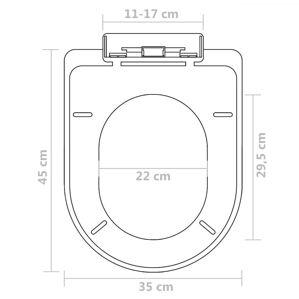 vidaXL Toilet Seats with Soft Close Lids 2 pcs Plastic White