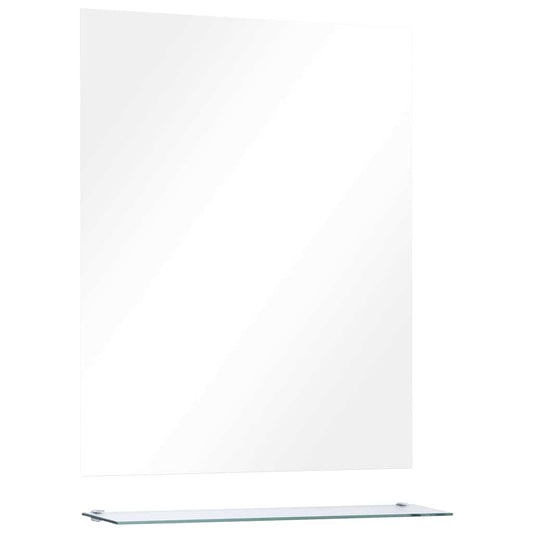 249441 vidaXL Wall Mirror with Shelf 50x60 cm Tempered Glass