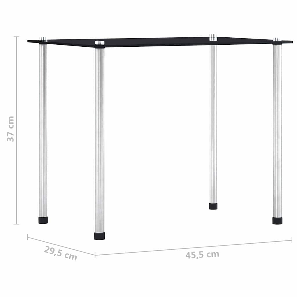 vidaXL Nesting Tables 3 pcs Black Tempered Glass