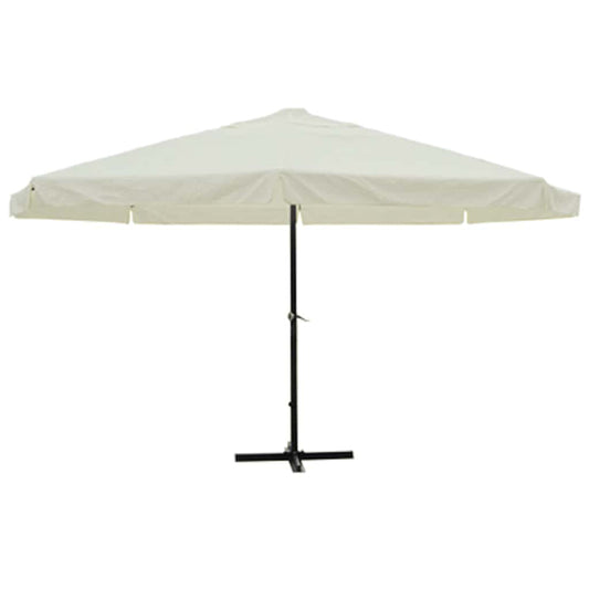 vidaXL Parasol White Aluminium 500 cm