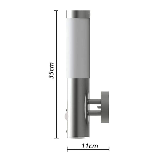 40371 vidaXL Outdoor Wall Lamp with Motion Detector Stainless Steel