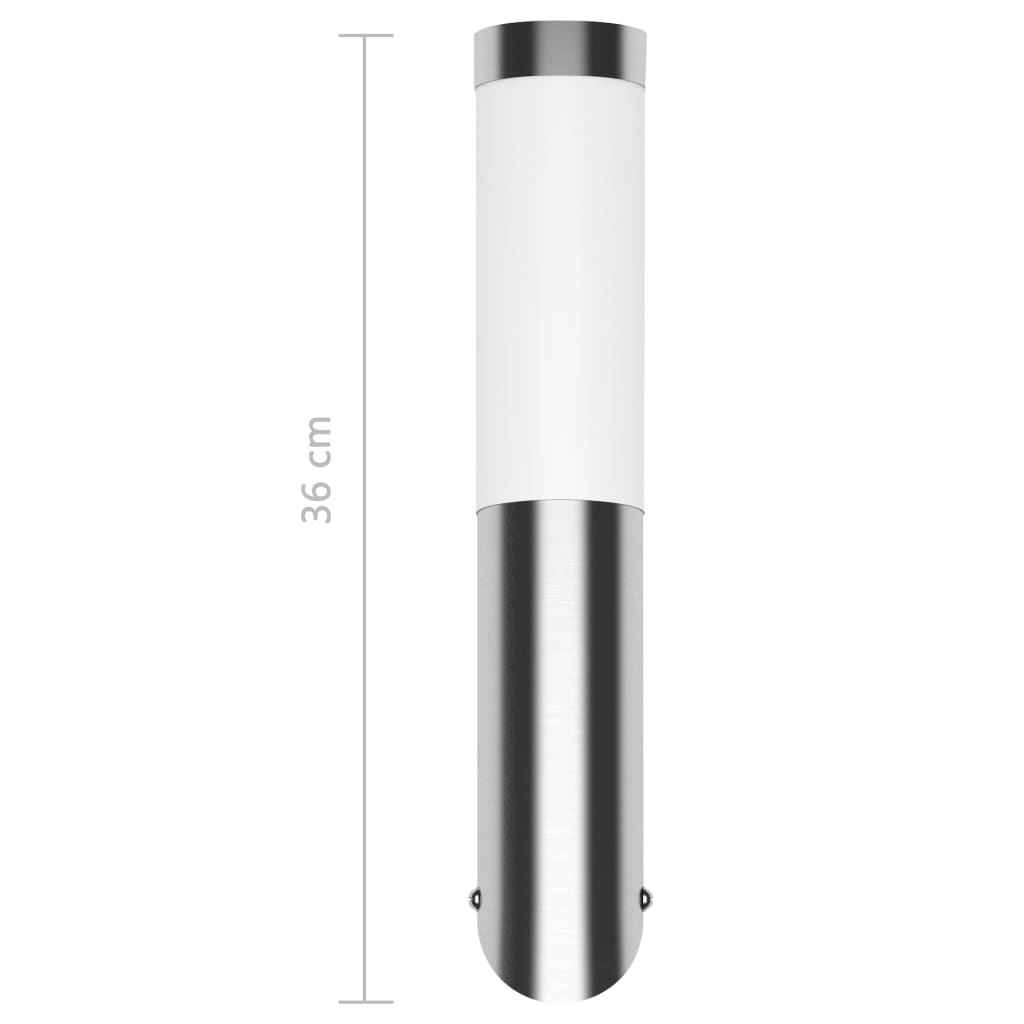 40372 vidaXL Wall Lamp Waterproof Stainless Steel 60 W