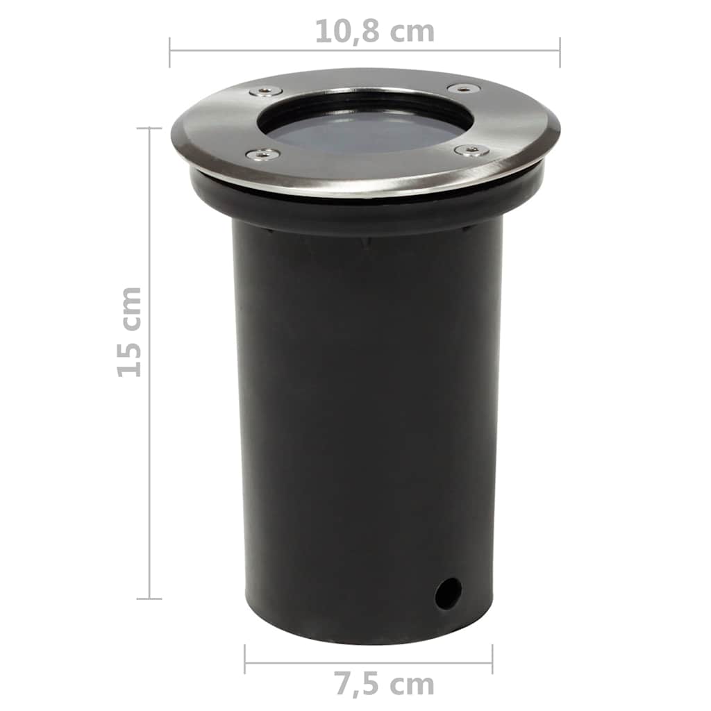 40393 vidaXL Outdoor Ground Lights 3 pcs Round