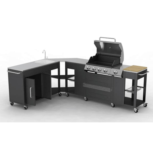 vidaXL Outdoor Kitchen Barbecue Missouri 4 Burners