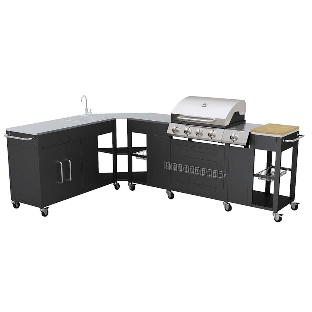 vidaXL Outdoor Kitchen Barbecue Missouri 4 Burners