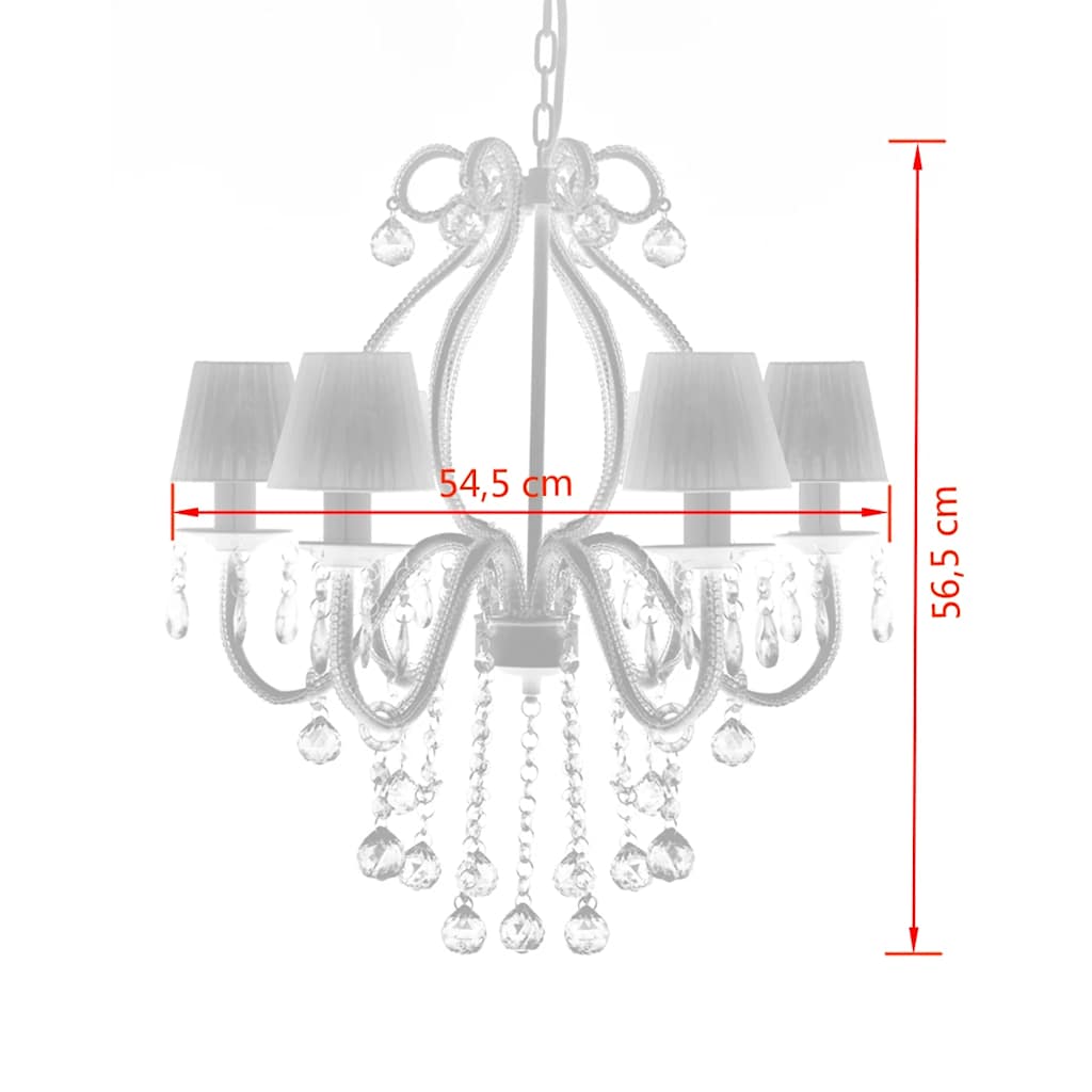 60338 vidaXL Chandelier with 2300 Crystals White