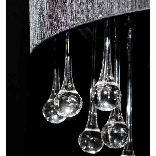 60344 vidaXL Chandelier with 85 Crystals Black