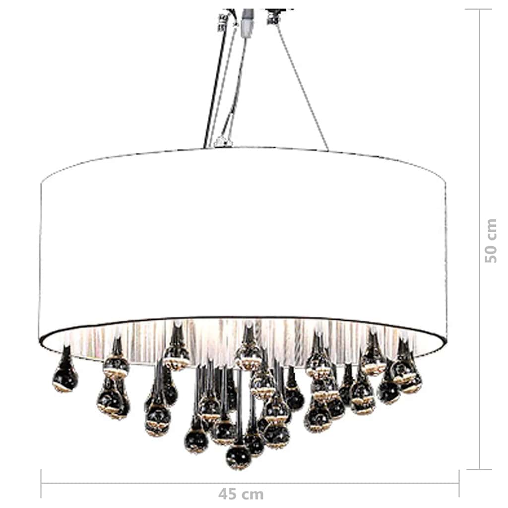 60345 vidaXL Chandelier with 85 Crystals White