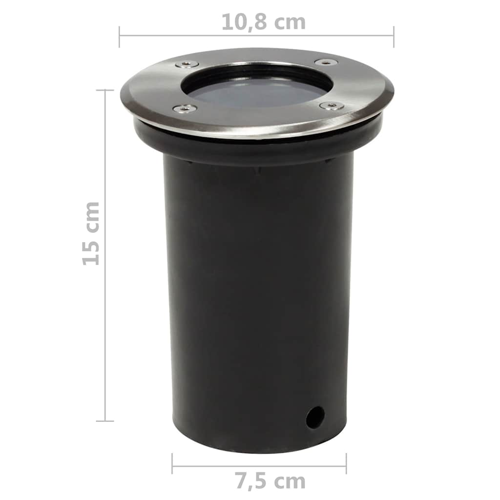 vidaXL Outdoor Ground Lights 12 pcs Round