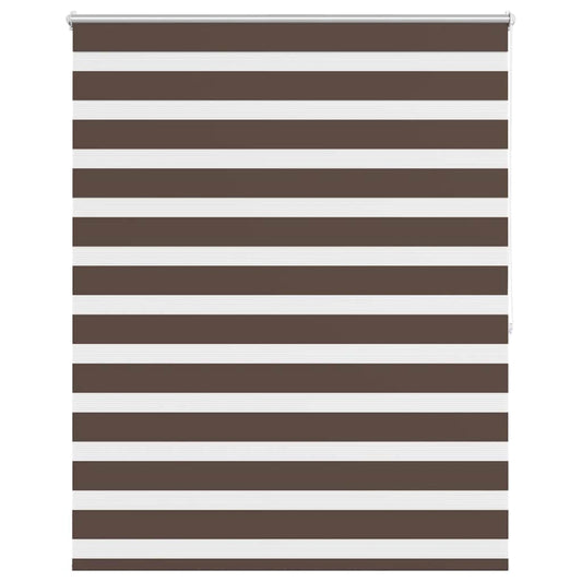 vidaXL Zebra blind 120,9x175 cm Fabric Width 116,7 cm coffee