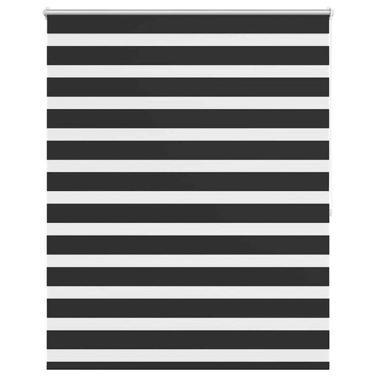 vidaXL Zebra blind 140.9x175 cm Fabric Width 136.7 cm black