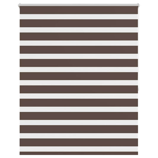 vidaXL Zebra blind 140.9x175 cm Fabric Width 136.7 cm coffee
