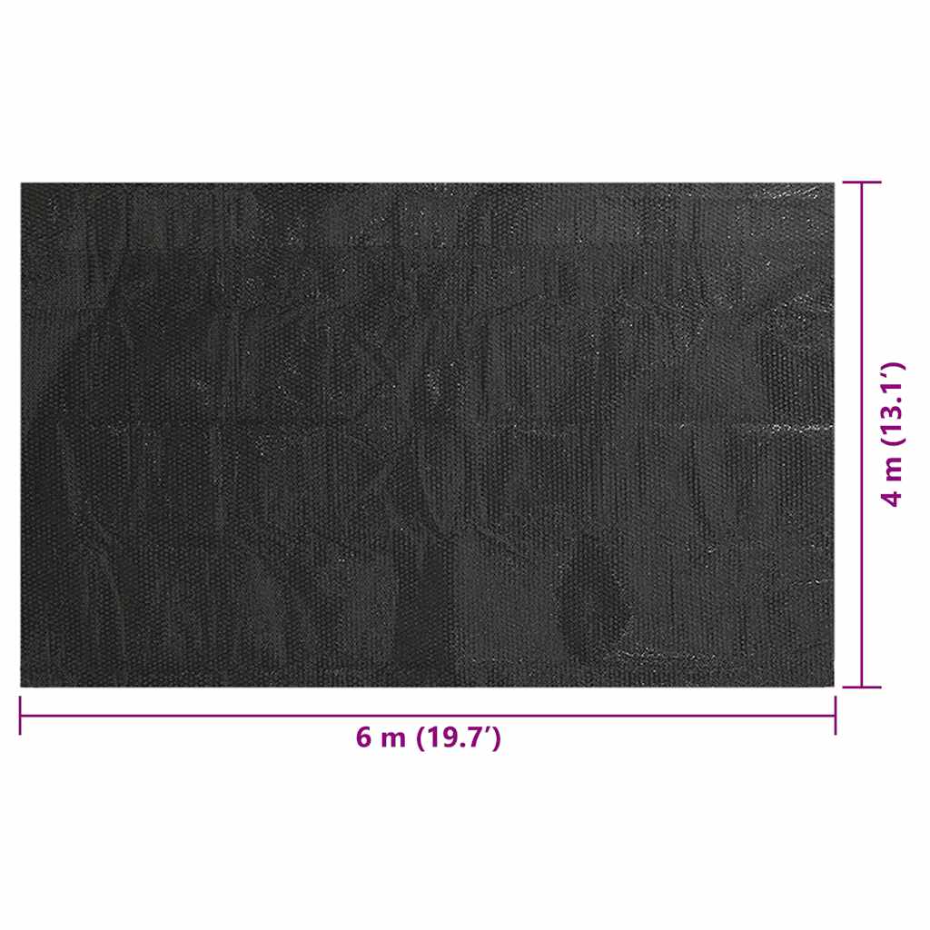 vidaXL Pool Cover | Black | Thick PE film with air chambers, PVC | Large