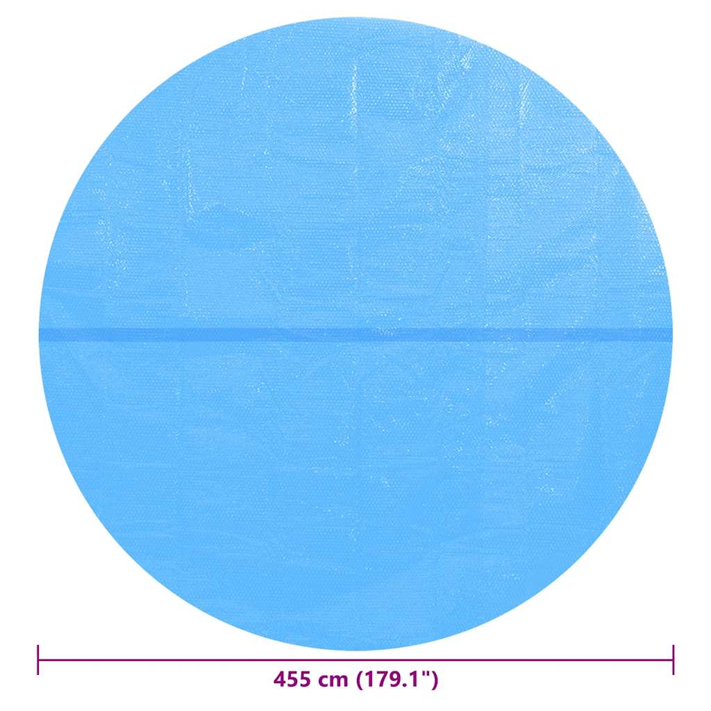 vidaXL Floating Round PE Solar Pool Film 455 cm Blue
