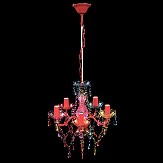 vidaXL Crystal Light 5 Bulbs Multicolour