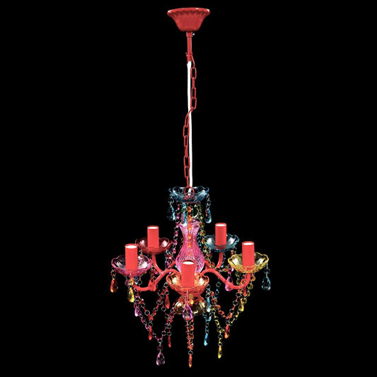 vidaXL Crystal Light 5 Bulbs Multicolour