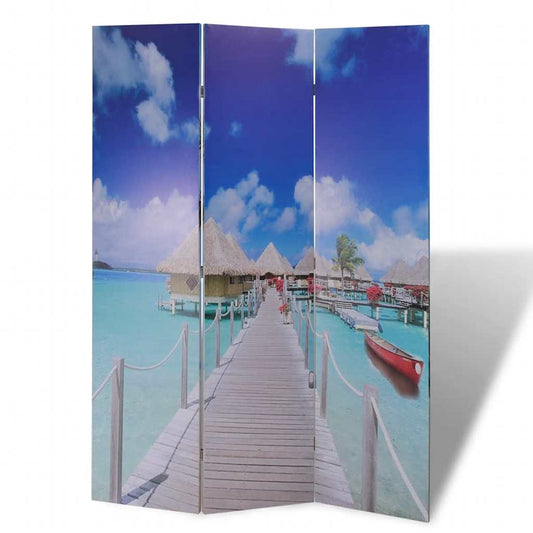 vidaXL Folding Room Divider 120x170 cm Beach