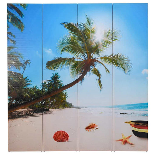 240476 vidaXL Folding Room Divider 160x170 cm Beach
