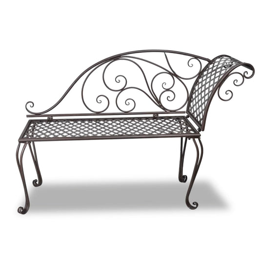 vidaXL Garden Bench | Antique brown | Steel | Standard | Durable | Garden Bench