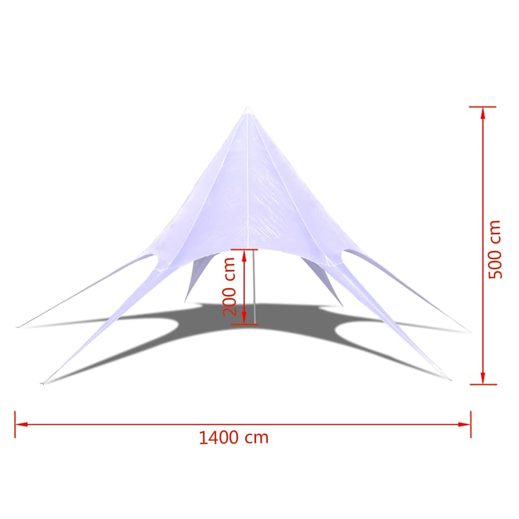 vidaXL Gazebo Hexagon Star Garden Pavilion 14m