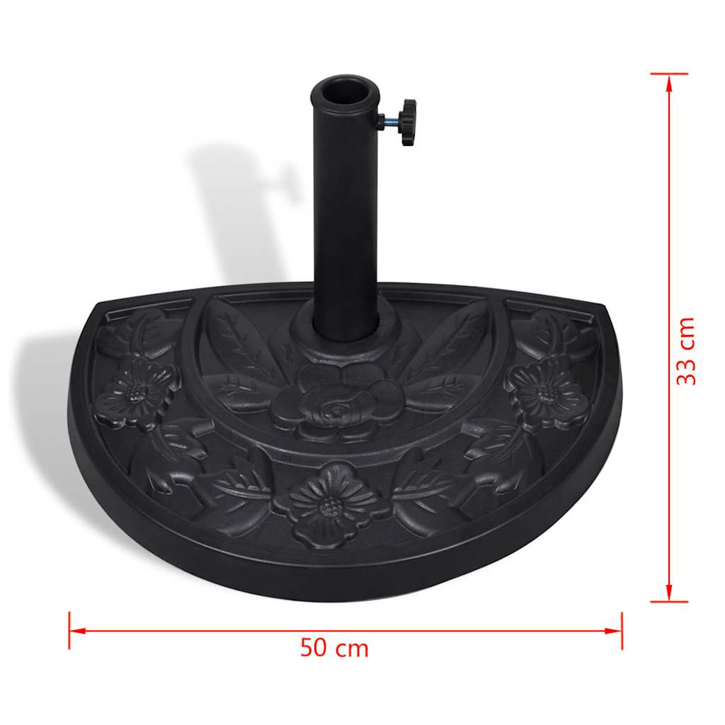 40820 Resin Half Round Parasol Base