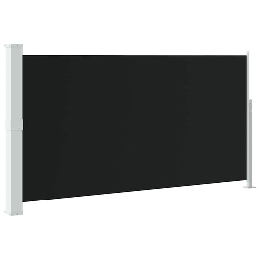 vidaXL Side Awning | Black | Steel | 160 x 300 cm | Retractable | Patio Awning