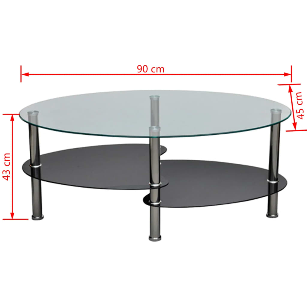 vidaXL Coffee Table with Exclusive Design Black
