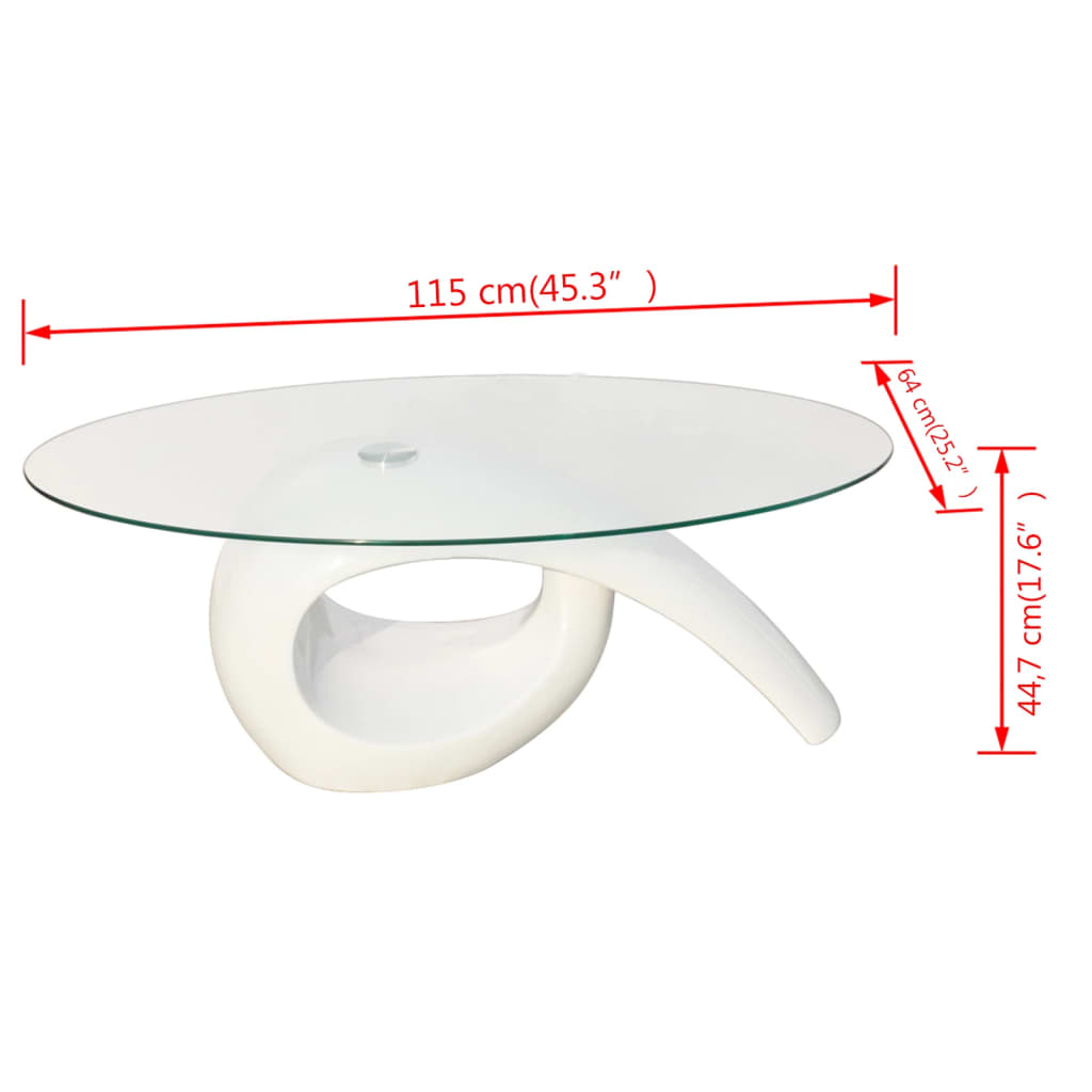 vidaXL Coffee Table | High gloss white