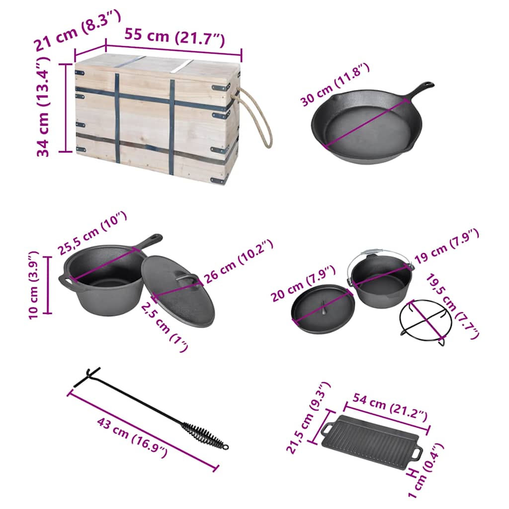 40829 Dutch Oven Set 9pcs