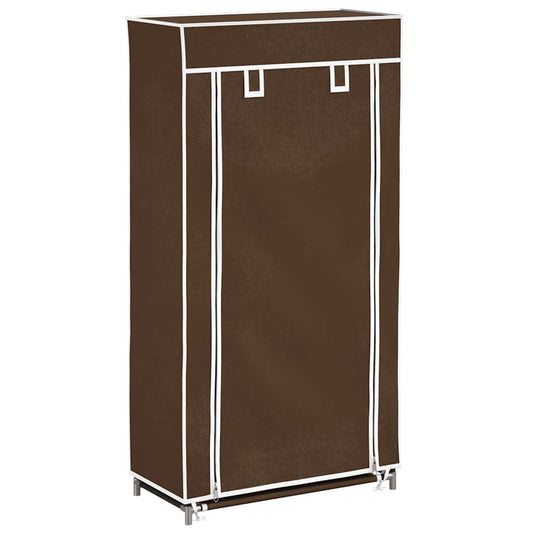 vidaXL Fabric Shoe Cabinet with Cover 58 x 28 x 106 cm Brown