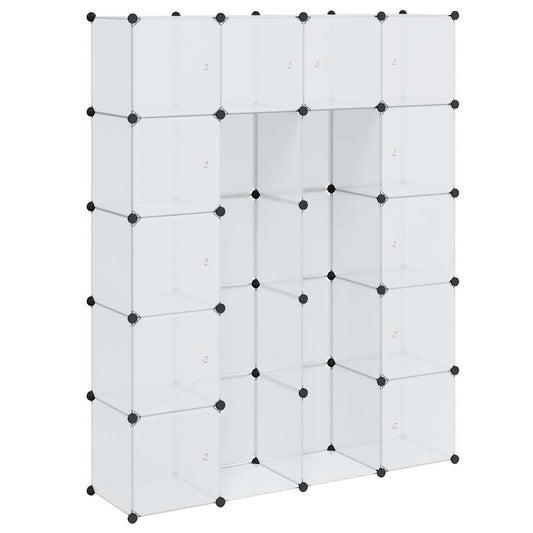 vidaXL Modular Cabinet 14 Compartments White 37x146x180.5 cm