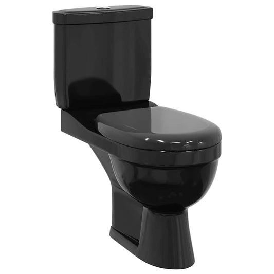 240550 vidaXL Toilet With Cistern Black