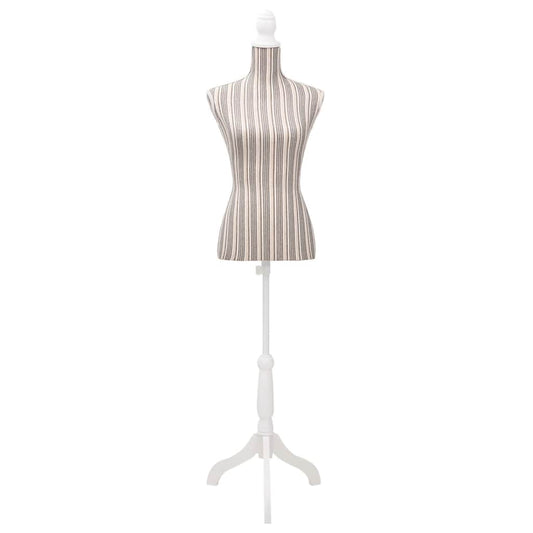 30031 Ladies Bust Display Mannequin Linen With Stripes