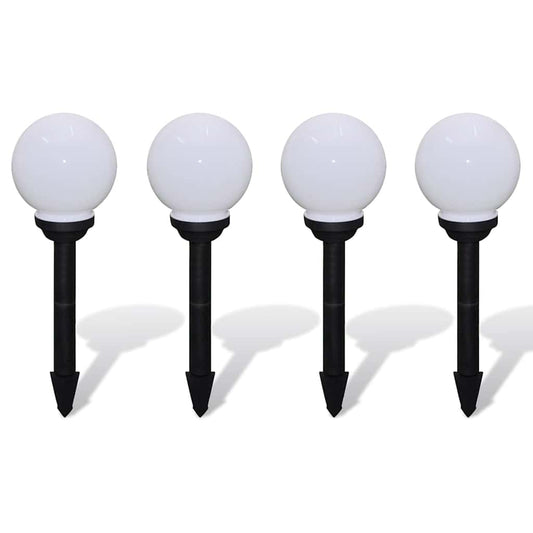 40863 vidaXL Outdoor Pathway Lamps 4 pcs LED 15 cm with Ground Spike