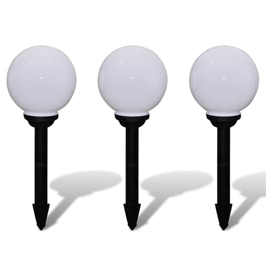 40864 vidaXL Outdoor Pathway Lamps 3 pcs LED 20 cm with Ground Spike
