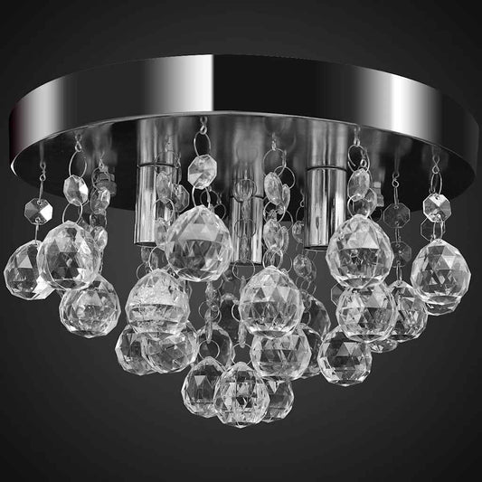 240688 Pendant Ceiling Lamp Crystal Design Chandelier Chrome
