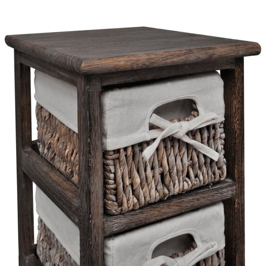 vidaXL Storage Rack | Brown | Paulownia wood, Cotton, Polyester | Compact