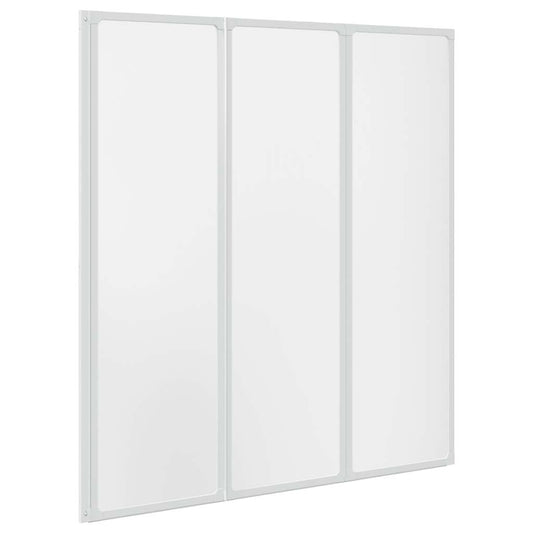 140785 Shower Bath Screen Wall 141 x 132 cm 3 Panels Foldable