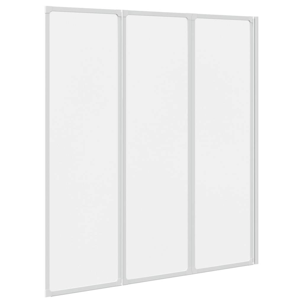 140785 Shower Bath Screen Wall 141 x 132 cm 3 Panels Foldable