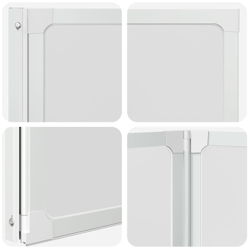 Shower Bath Screen Wall 140 x 168 cm 7 Panels Foldable with Towel Rack